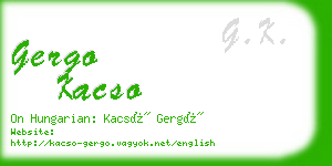 gergo kacso business card